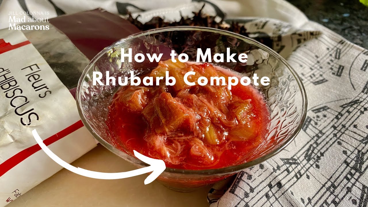 Healthy Rhubarb Compote Recipe and a French trick to bring out Rhubarb's flavour.