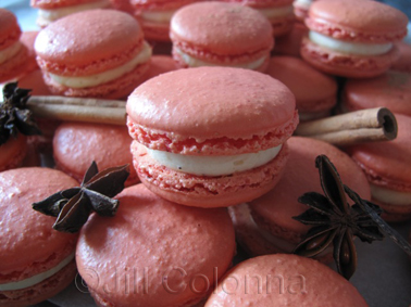 Spicy Christmas Orange Blossom Macarons by Jill