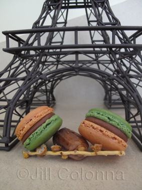 Parisian macarons on a date