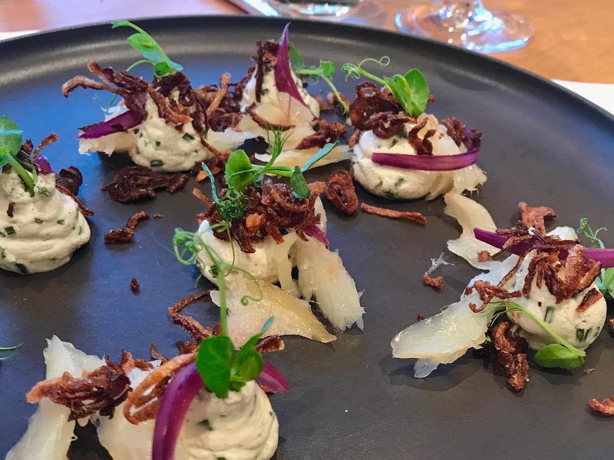 gourmet fish starter french restaurant