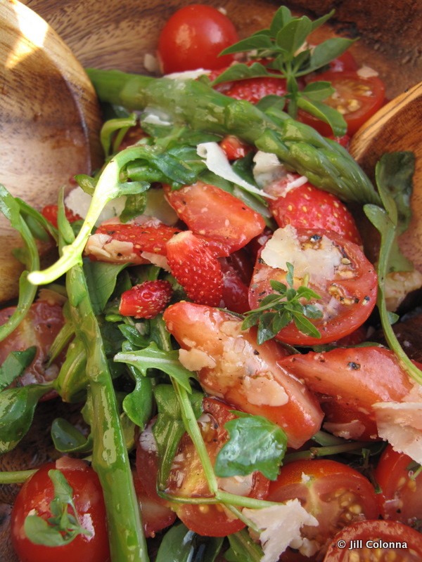 cherry tomato strawberry rocket salad