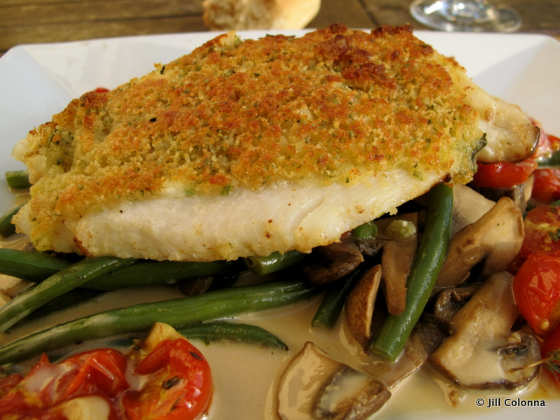 john dory fish topped with a herb crust