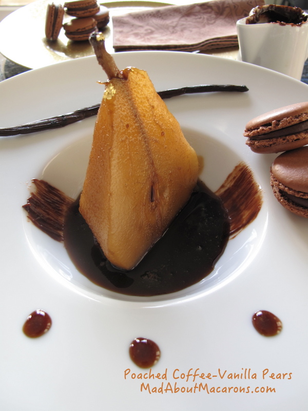 poached coffee vanilla pears
