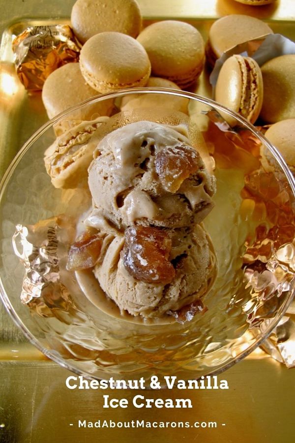 Chestnut Vanilla Ice Cream Macarons Pin
