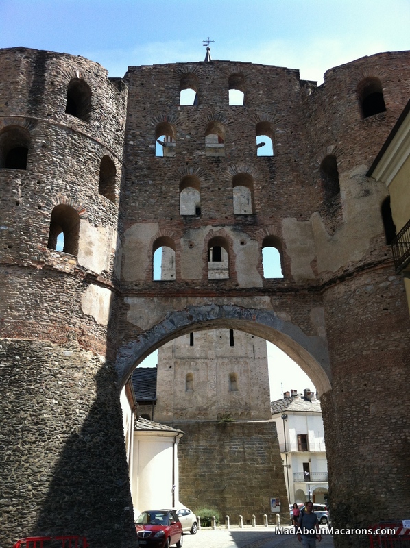 Roman Porta Savoia gate in Susa Italy