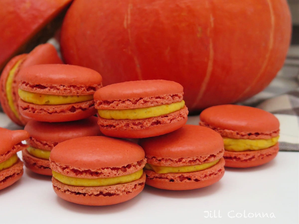 chestnut pumpkin macarons