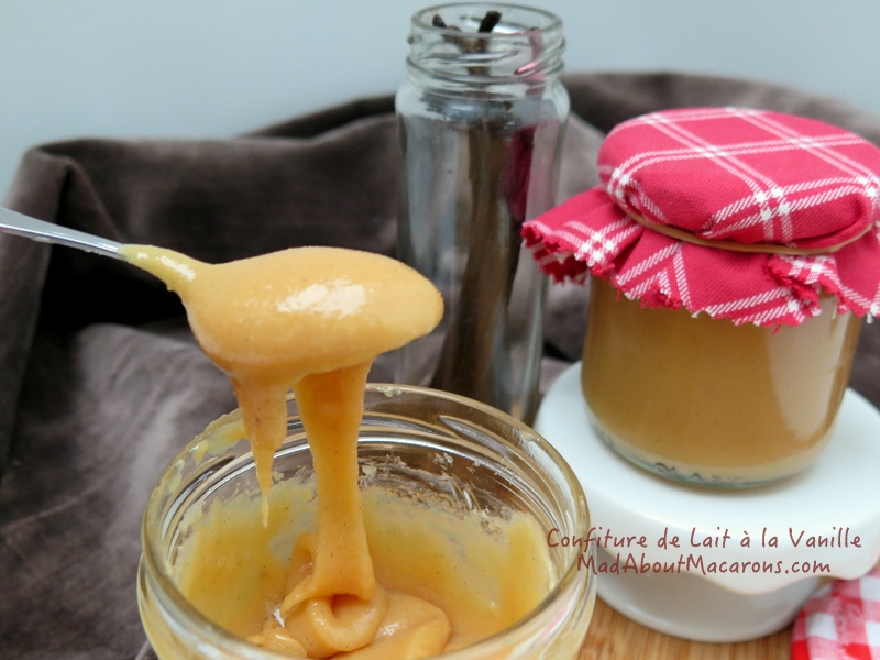 showing the consistency of dulce de leche, which looks the same as caramel sauce