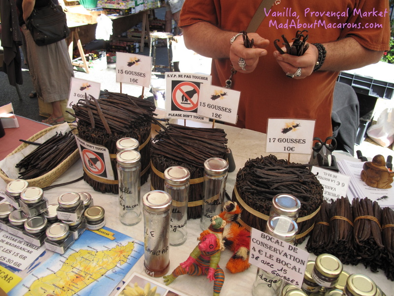 Madagascan Vanilla on sale at the market in Provence