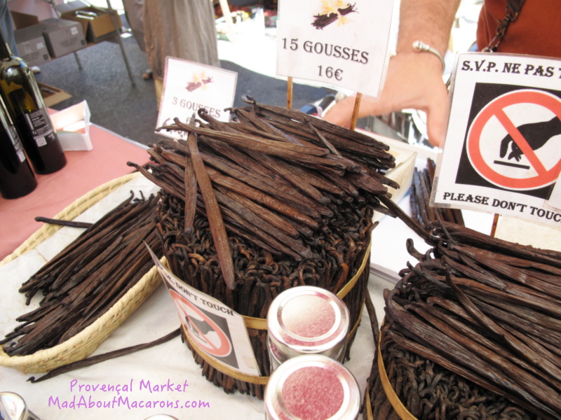 Vanilla beans at the French market of Apt in Provence