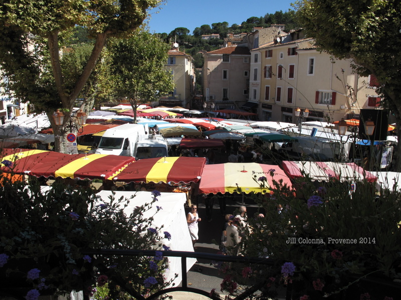 roofs of the French market of Apt in Provence