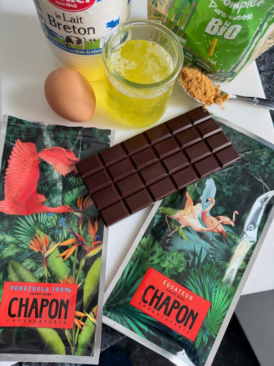 100% cacao chocolate to make Chapon chocolate mousse recipe