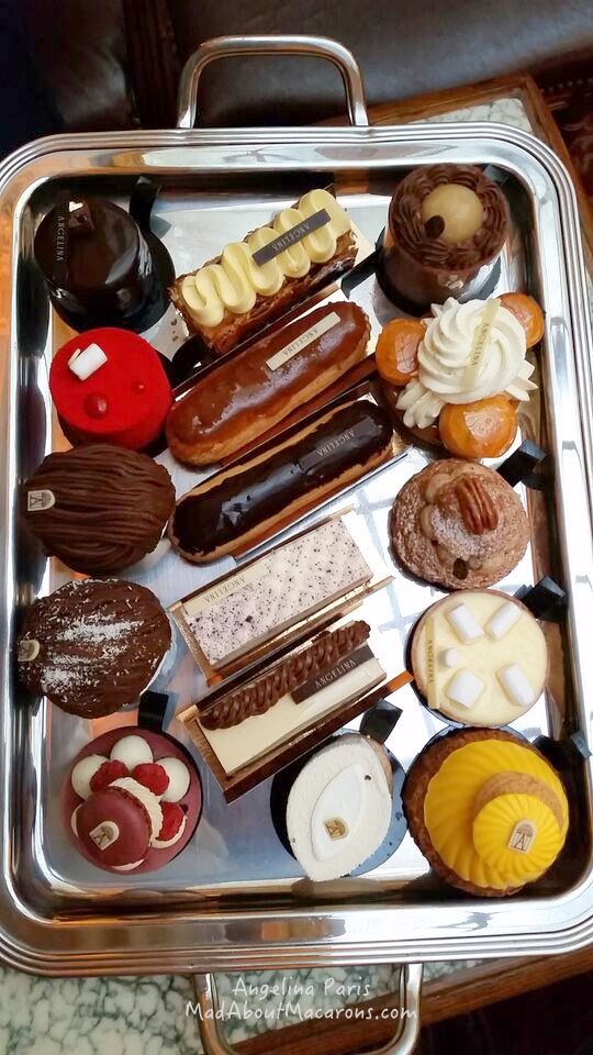 pastry collection platter at Angelina Paris