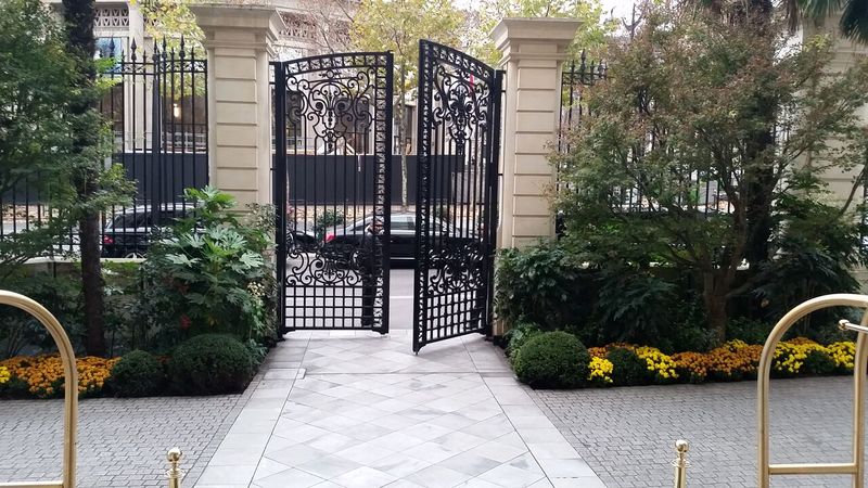 Cast iron original gates to Prince Roland Bonaparte's Palace, Shangri-La Hotel Paris