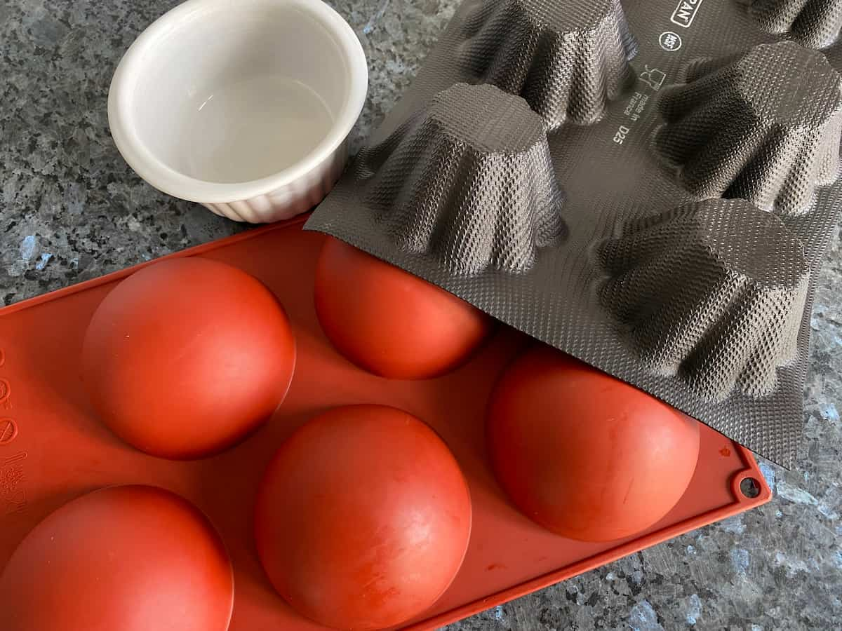 moulds used for making individual lava cakes