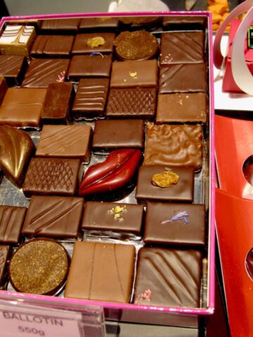 box of chocolates with love hearts