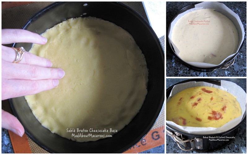 baked rhubarb custard cheesecake method