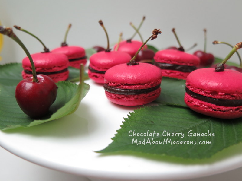 cherry chocolate ganache filling for macarons