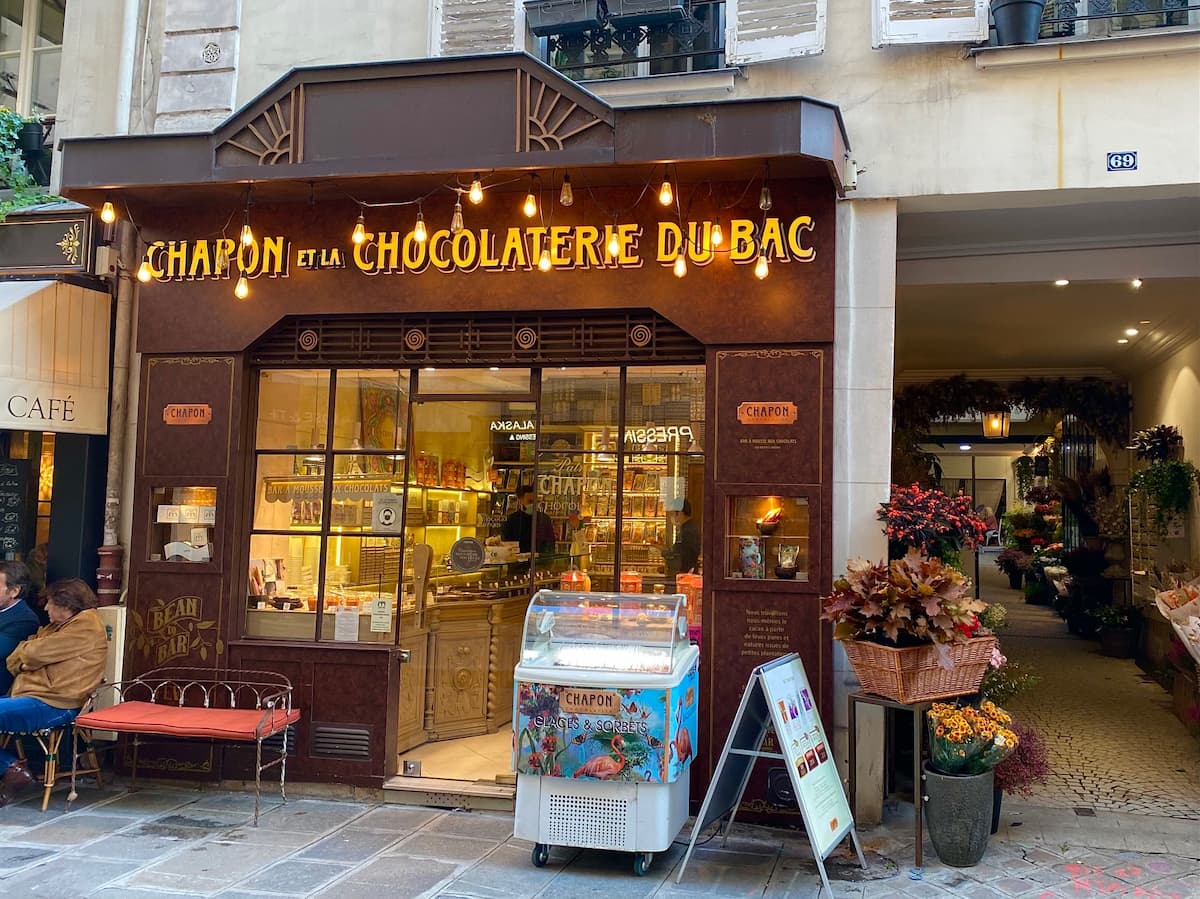 chapon chocolate shop Paris