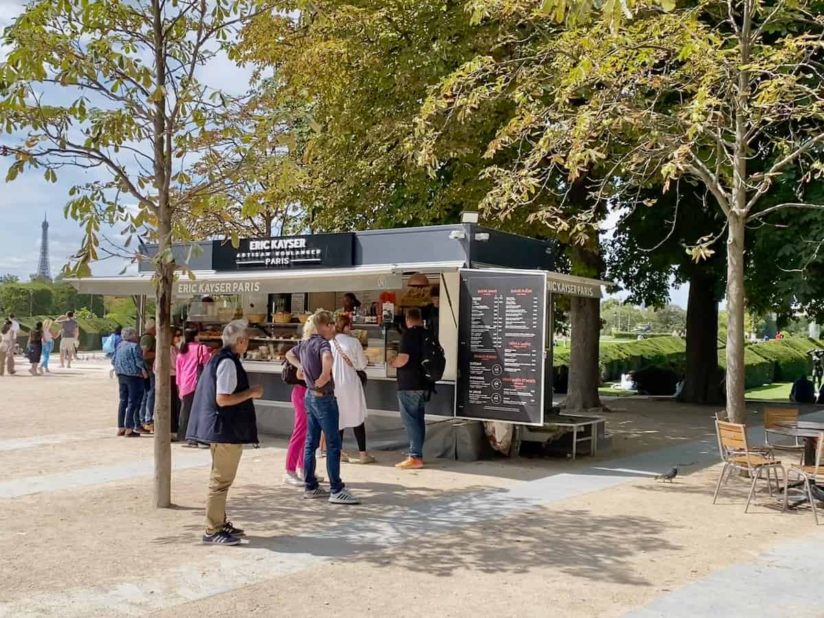 French bakery stand in a Parisian park