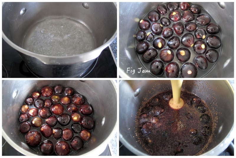 Recipe method for making whole fig jam