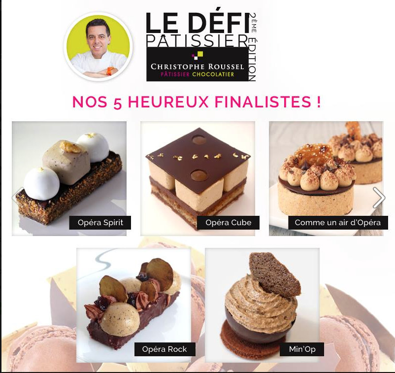 The finalists - christophe Roussel pastry competition