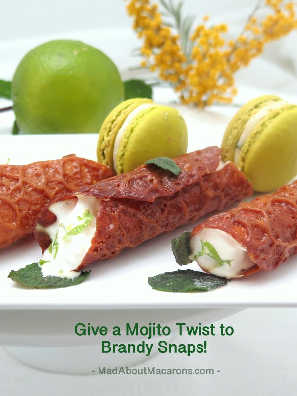 Brandy snaps mojito retro dessert