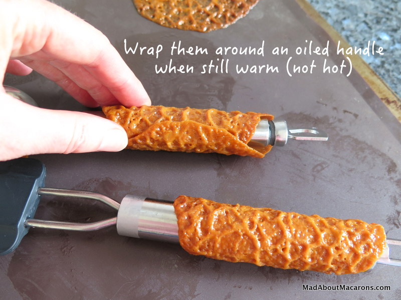 how to roll brandy snaps