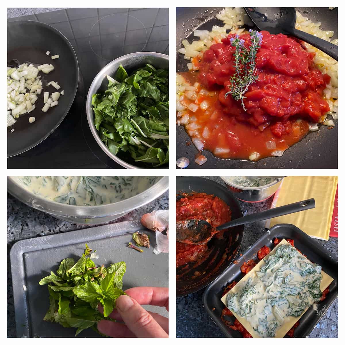 4 easy steps to make the lasagna layered fillings