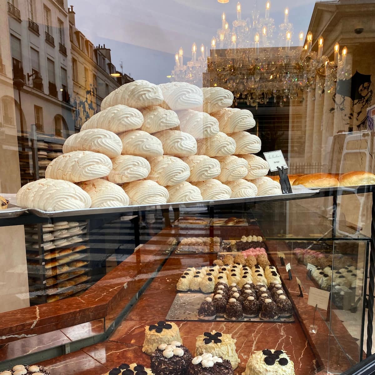 patisserie window meringues