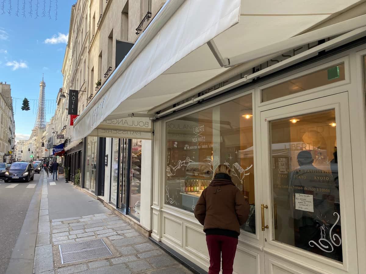 Paris bakery near the Eiffel Tower