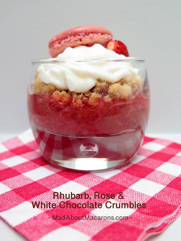 rhubarb rose crumbles