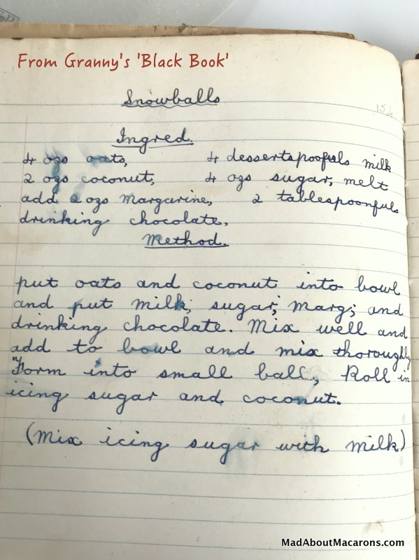 snowballs Granny's recipe