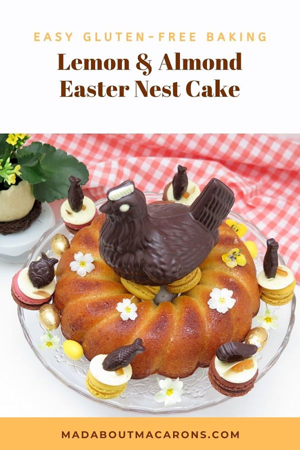 Lemon Almond Easter Nest Cake