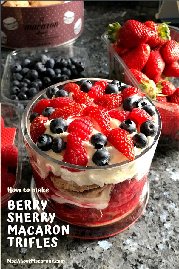 Berry Sherry Macaron Trifle recipe