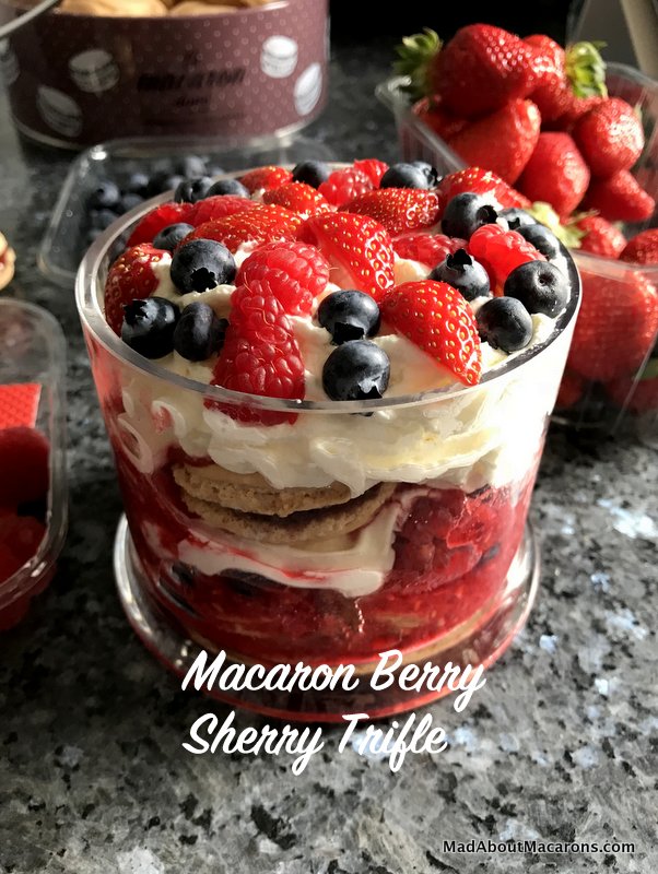 Macaron Berry Sherry Trifle