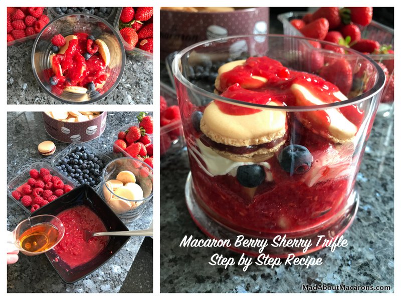 Macaron Berry Sherry Trifle