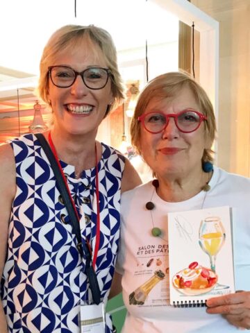 Jill Colonna and Carol Gillott, home chef and artist both in Paris