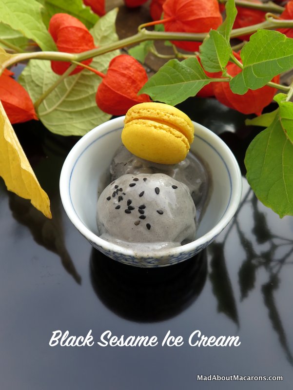 Black sesame ice cream