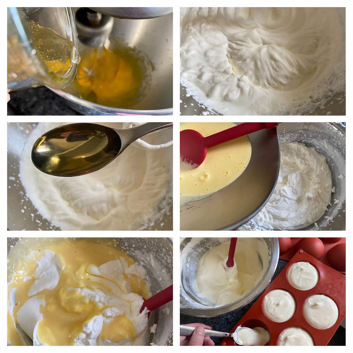 step by step method how to make parfaits made with whipped cream and egg yolks, Whisky and honey