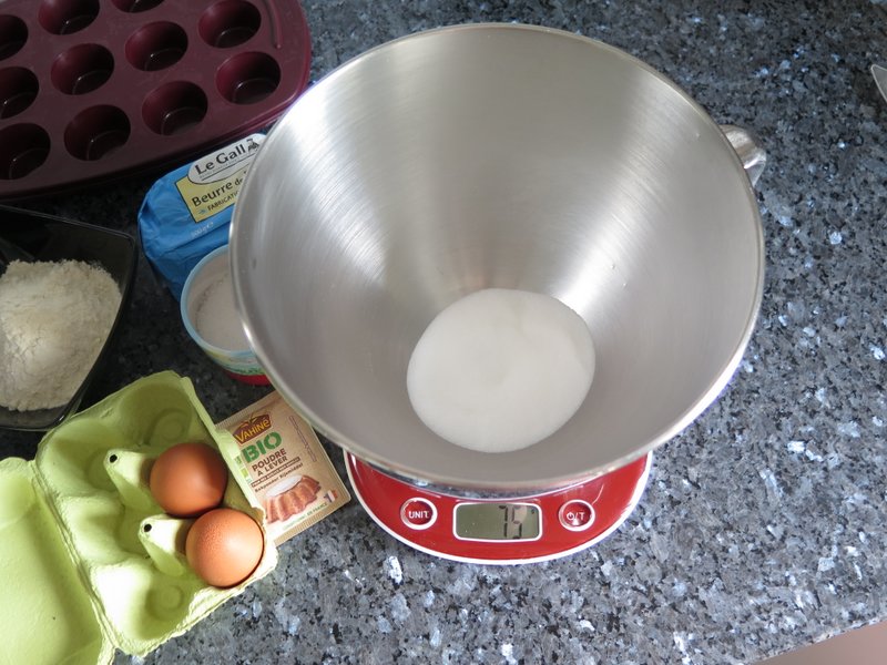 ingredients for making French butter cookies