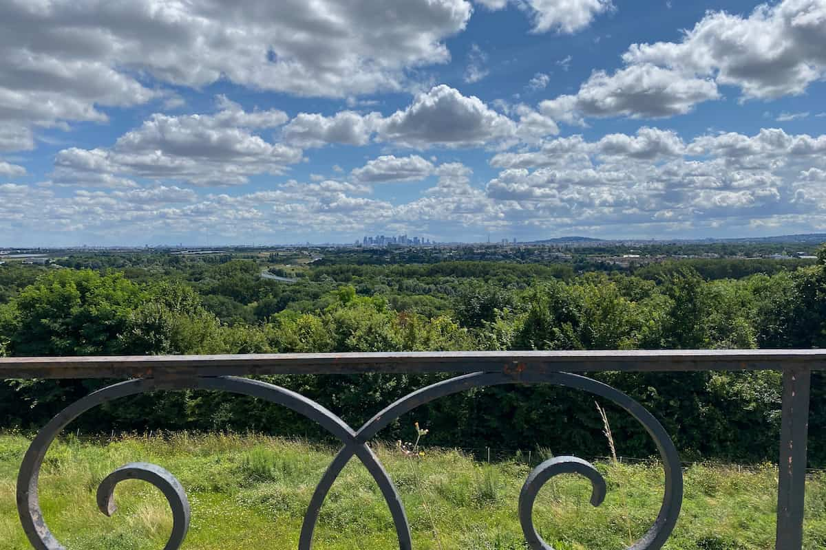 view of Paris from Saint-Germain-en-Laye