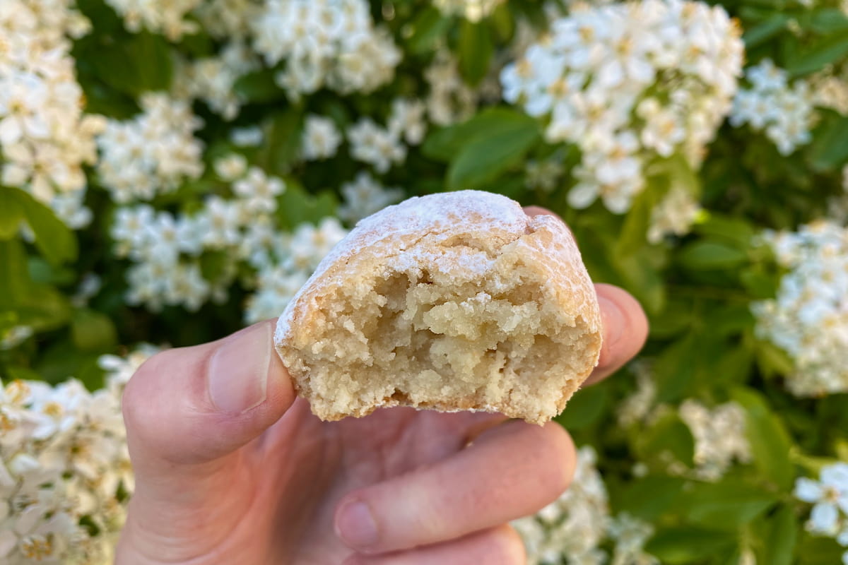 Soft amaretti Italian almond cookie