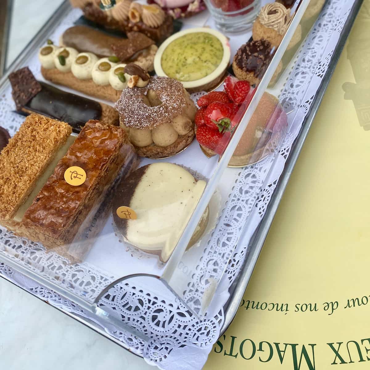 platter of French pastries