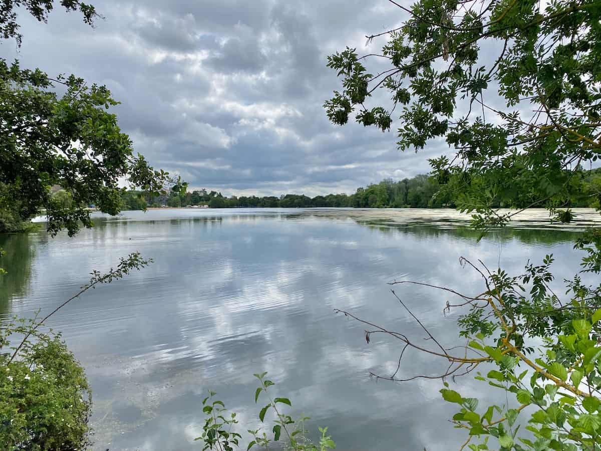 lake kir with cloudy reflections