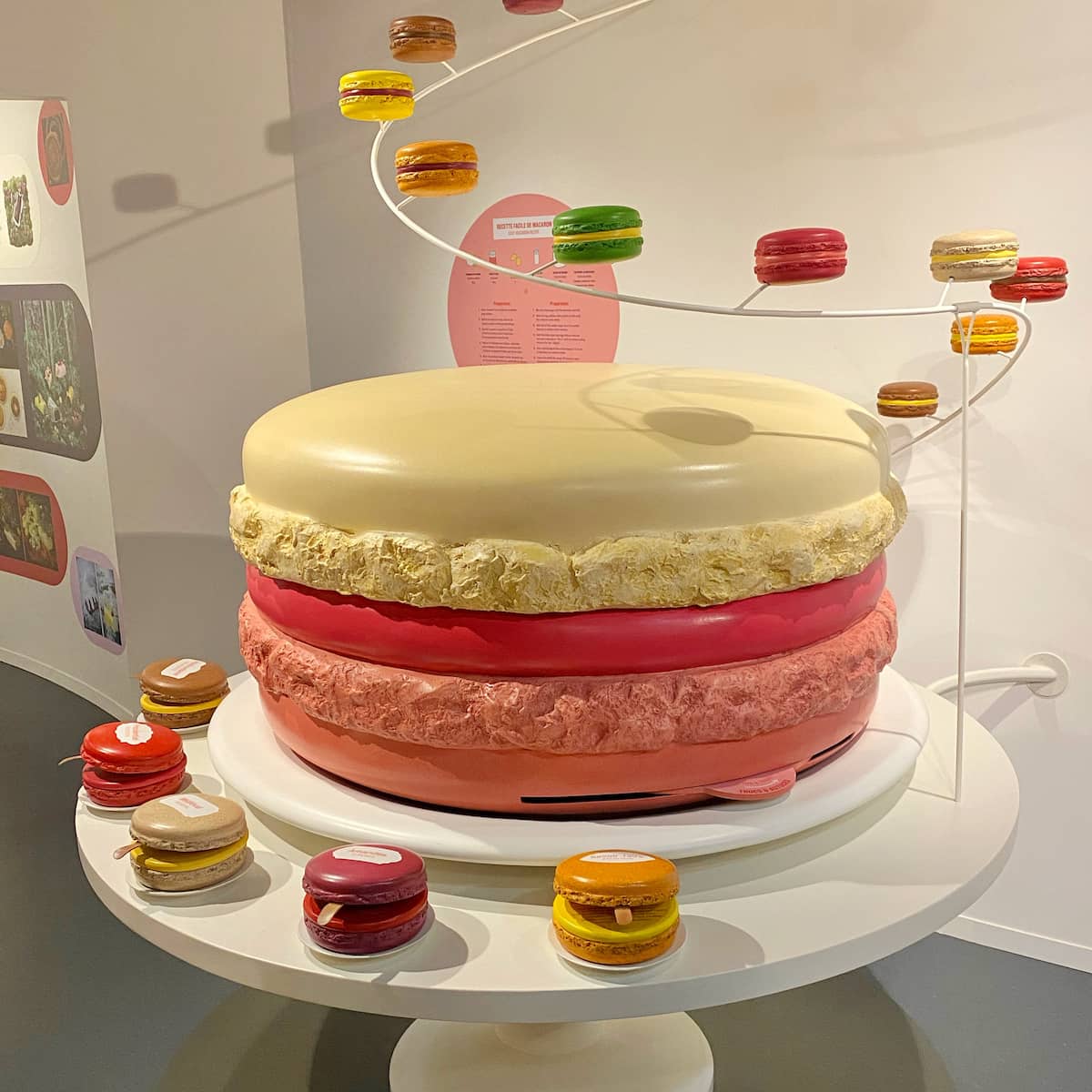 giant macaron at French patisserie exhibition