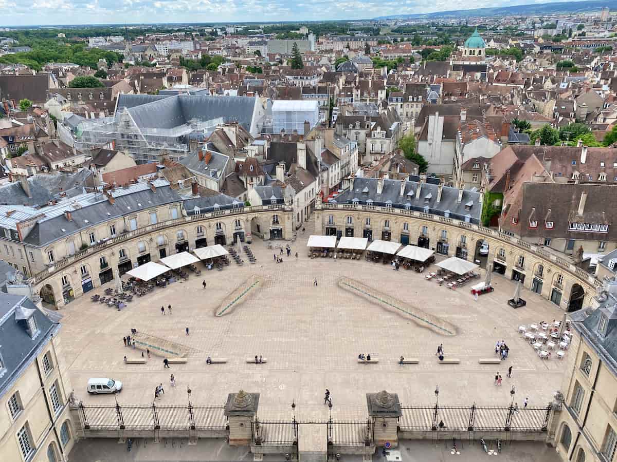 panoramic view of Dijon's main square