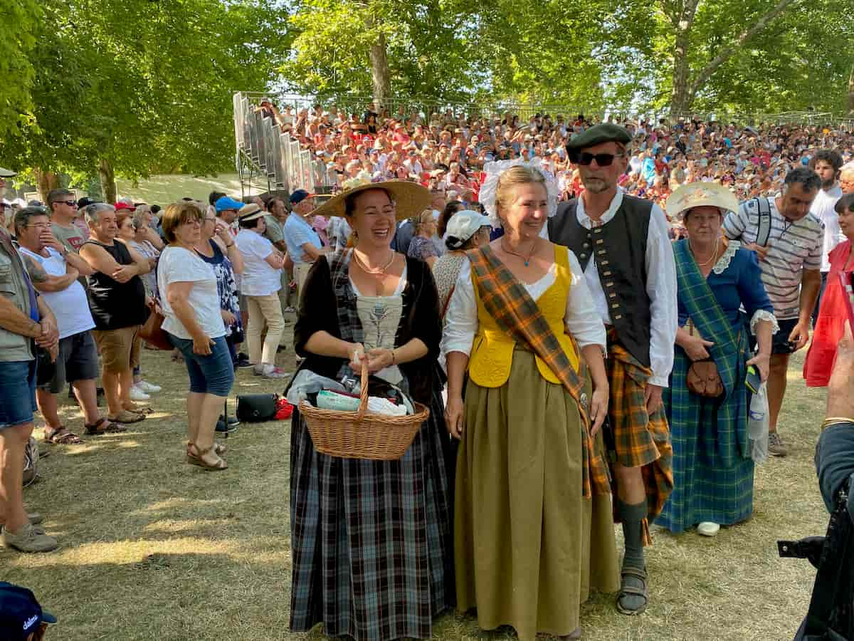 Period Scottish costumes in tartan