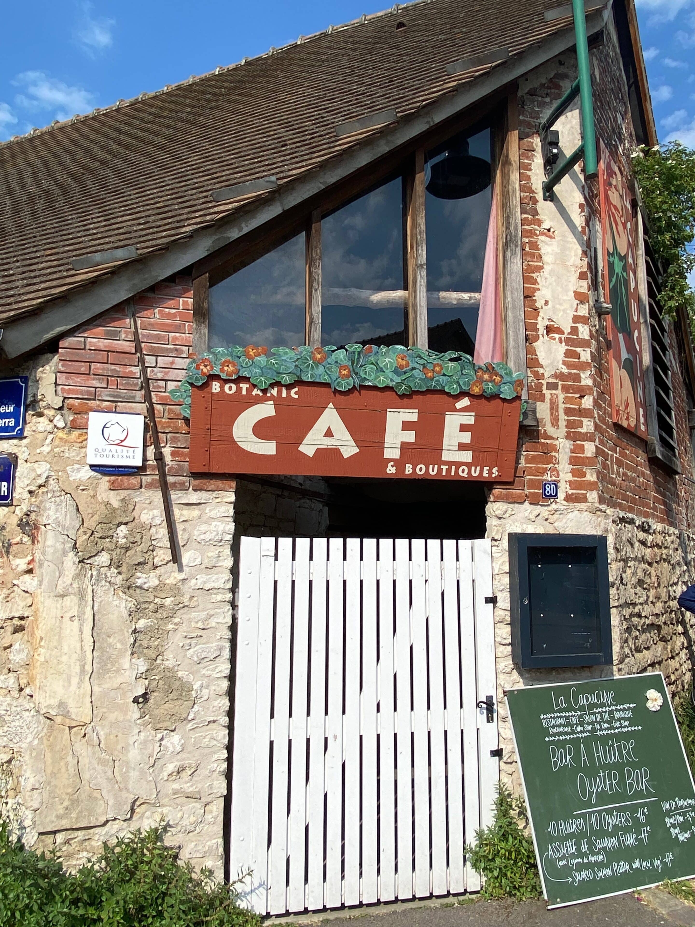 rustic old French country café in a little village