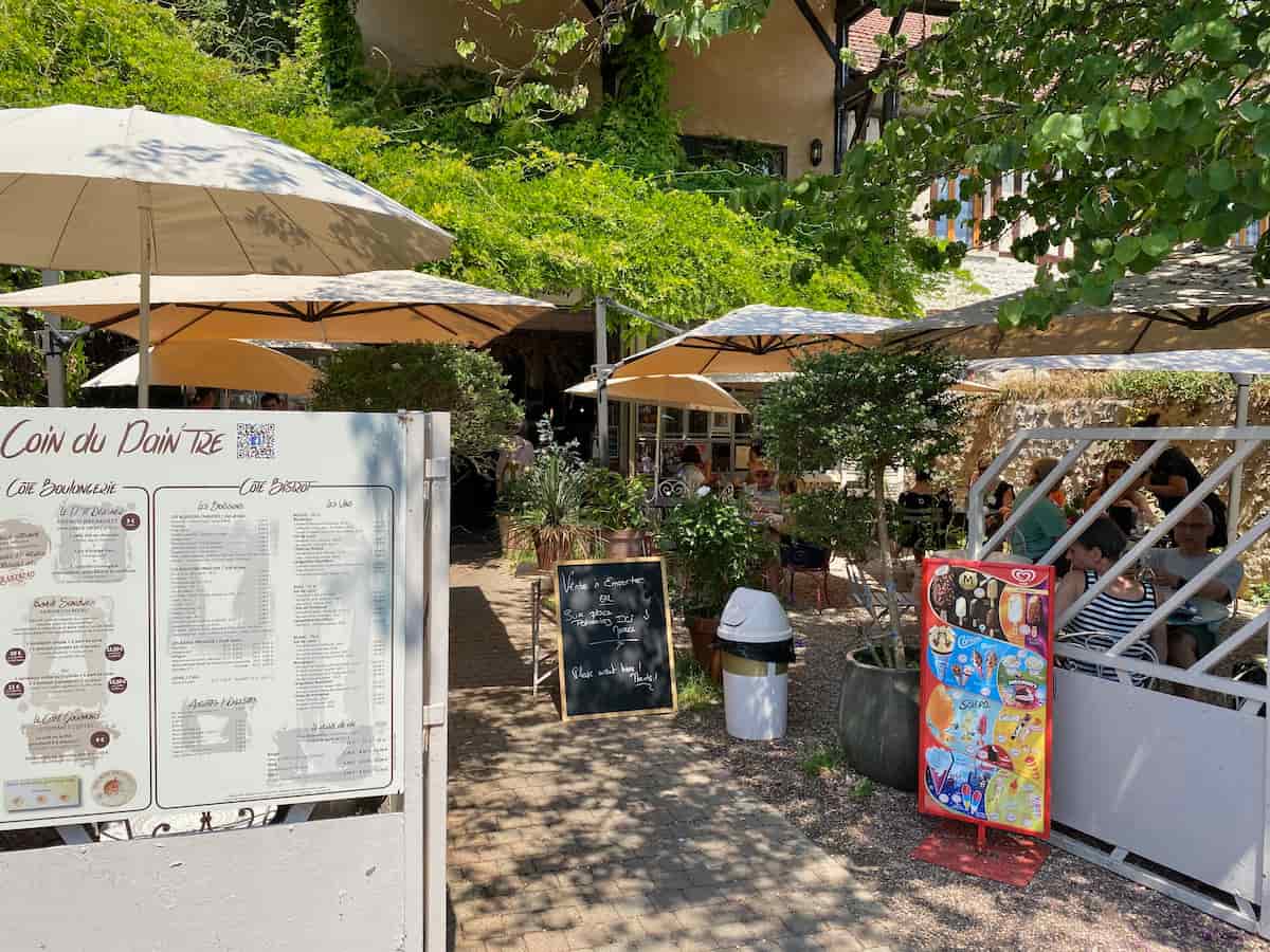 ice cream and village French café