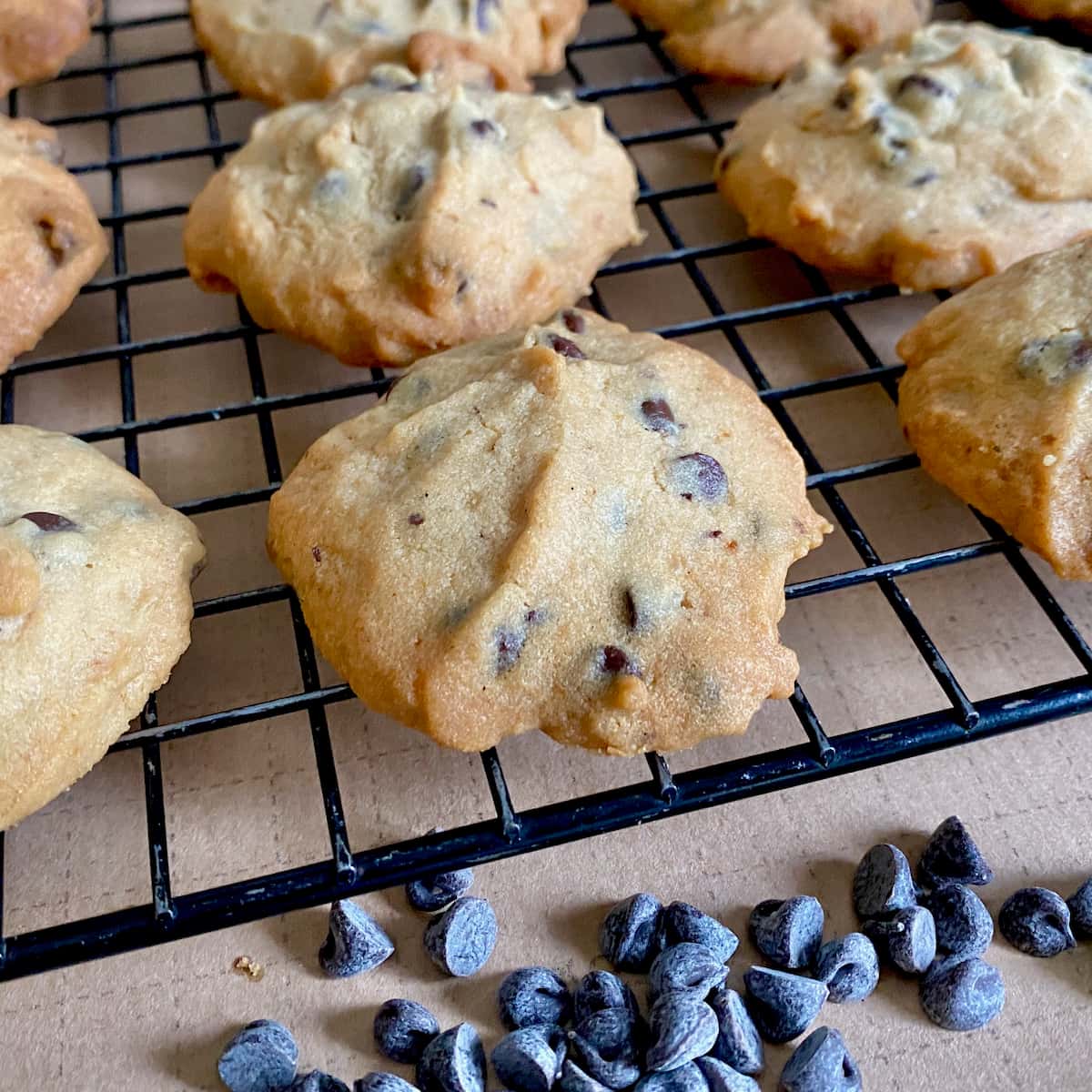 Peanut Butter Chocolate Chip Cookies (Easy, Healthy, Chunky)
